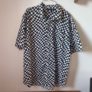 Vans Monochrome Checkered button up Shirt XXL